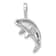 Rhodium Over Sterling Silver Polished Manatee Pendant
