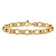 14k Yellow Gold 8mm Polished and Textured Fancy Link Bracelet