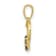 14k Yellow Gold Diamond and Blue Sapphire Heart with Flower Pendant