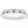 Lab-Created Ruby And White Sapphire Band Ring In Platinum Over Sterling Silver
