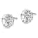 Rhodium Over Sterling Silver Polished Mini Sand Dollar Post Earrings