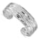 Rhodium Over Sterling Silver Textured Cuff Bracelet