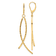 14k Yellow Gold Polished Diamond-Cut Fancy Dangle Earrings