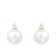 White Cultured Freshwater Pearl 14k Yellow Gold Earrings 9-10mm