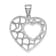 Rhodium Over 14k White Gold Diamond-Cut Heart Pendant
