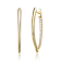 Marquise-Shaped CZ Inside-Out Hoop Earrings In 14K Gold Over Sterling Silver