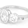 Lab-Grown Diamond Bezel Set Three-Stone Ring In 14K White Gold