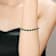 Emerald Color CZ Pear Shape Tennis Bracelet In White Rhodium Over Brass