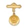 14k Yellow Gold Satin Holy Family Medal Pin