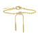 CZ Tassel Chain Bracelet In 18K Gold Over Sterling Silver 1.28ctw