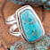 Barse Turquoise Rectangular Ring In Sterling Silver Over Bronze