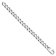 Rhodium Over Sterling Silver Polished 10.0mm Curb 8 Inch Chain Bracelet