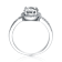 CZ Halo Engagement-Style Ring In Sterling Silver