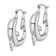 Rhodium Over Sterling Silver Polished Dolphin Round Hoop Earrings
