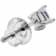 White Cubic Zirconia 14k White Gold Studs With Velvet Gift Box 0.60ctw