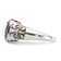 Amethyst Sterling Silver and 14k Gold Accent Antiqued Ring 1.00ct