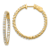 14K Yellow Gold 3ct. 2.30mm G H I True Light Moissanite Round Hoop with
Safety Clasp Earrings