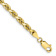 10k Yellow Gold 4mm Diamond-Cut Quadruple Rope Link Bracelet
