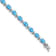 Rhodium Over 14k White Gold Blue Topaz Bracelet