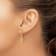 14K Yellow Gold Polished Diamond-cut Shepherd Hook Dangle Earrings