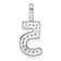 Rhodium Over 14k White Gold Diamond Number 5 Pendant