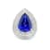 15.00 Ctw Tanzanite and 2.00 Ctw White Diamond Ring in 18K WG