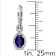 Diffused Sapphire and Diamond 10K White Gold Earrings 2.24ctw