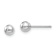 Rhodium Over 14k White Gold Polished 4mm Ball Stud Earrings