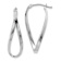 Rhodium Over 14k White Gold 3/8" Small Twisted Hoop Earrings