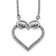 Rhodium Over 14K White Gold Lab Grown Diamond Heart Infinity 18 Inch Necklace