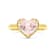Rose Quartz and White Topaz 14K Yellow Gold Over Sterling Silver Ring