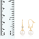 7-8mm Akoya Pearl with Diamond Accent 14K Yellow Gold Leverback
Earrings, 0.10ctw