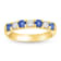 0.75ctw Sapphire and Diamond Band Ring in 14k Yellow Gold