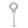 Rhodium Over Sterling Silver LogoArt Kappa Kappa Gamma Vertical with
Heart Bead