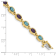 14k Yellow Gold and 14k White Gold Oval Gemstone Amethyst and Blue Topaz Bracelet