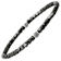 Gray Hematite Beaded Stretch Bracelet In Sterling Silver