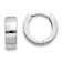 Rhodium Over 14k White Gold 1/2" Hinged Hoop Earrings
