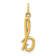 10K Yellow Gold Polished Letter b Initial Charm