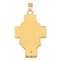 14k Yellow Gold Polished and Satin Jesus Cross Medal Pendant