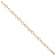 14K Yellow Gold Flat Diamond Cut Open Hearts Bracelet