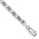 Rhodium Over 14k White Gold 4mm Diamond-Cut Quadruple Rope Link Bracelet