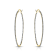 Clear CZ , Two-Tone 14K Gold & Black Plating over Brass Slim Large
Hoop Earrings