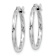 Rhodium Over 14k White Gold 1/2" Twisted Hoop Earrings