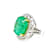 14.80 Ctw Emerald and 0.71 Ctw White Diamond Ring in 18K 2-Tone