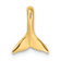 14k Yellow Gold Mini Whale Tail Chain Slide Pendant