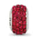 Sterling Silver Reflections Red Full Preciosa Crystal Bead
