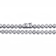 CZ Flower Station Tennis Necklace In Sterling Silver 16 Inch