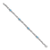 Rhodium Over 14k White Gold Blue Topaz Bracelet