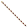14K Two-tone Gold with Rhodium Over 14k Yellow Gold Garnet and Diamond Bracelet