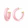 14K Yellow Gold Over Sterling Silver Small Illusion Acrylic Hoop
Earrings in Ballerina Slipper